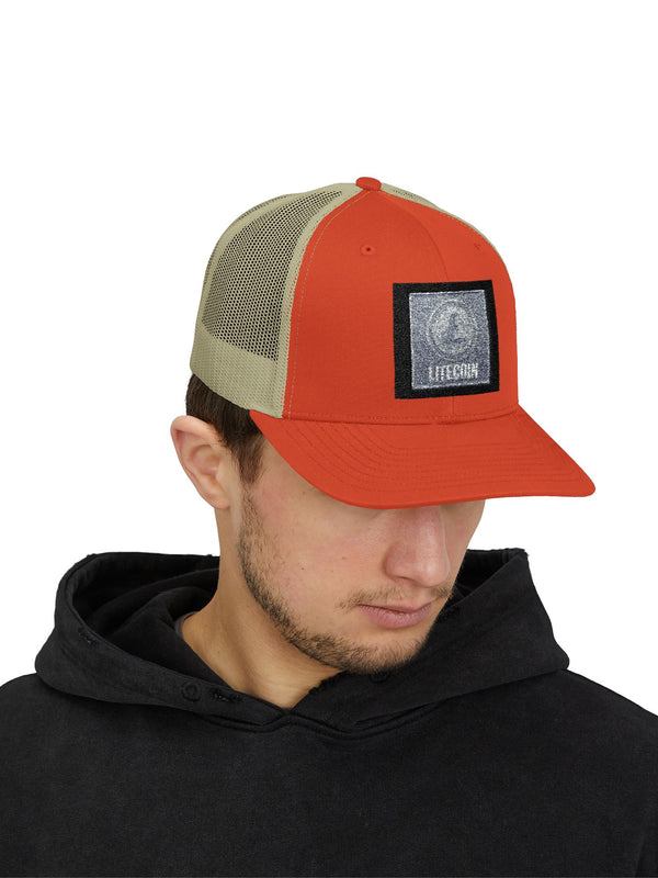 Litecoin Trucker Cap — LTC Snapback — Mr. Lined crypto streetwear