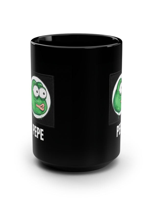 PEPE Mug — Big-Eye Frog Patch — Mr. Lined crypto streetwear
