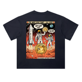 Dogecoin The Mars Doge Pump T-Shirt — Two Astronauts One Pumper Dark Variant