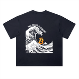 Bitcoin The Wave Is Coming T-Shirt — Hokusai Dark Variant