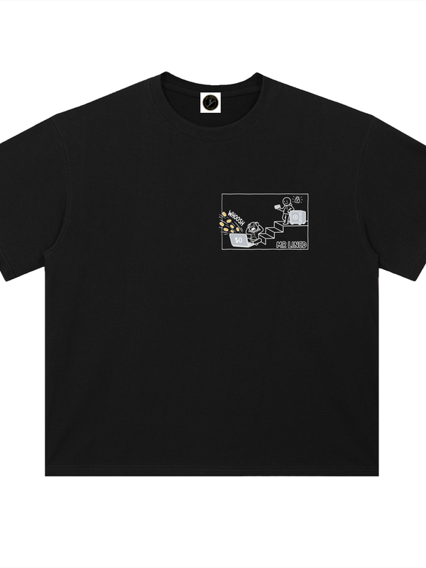 Bitcoin T-Shirt — Satoshi Still Anonymous — Mr. Lined crypto streetwear