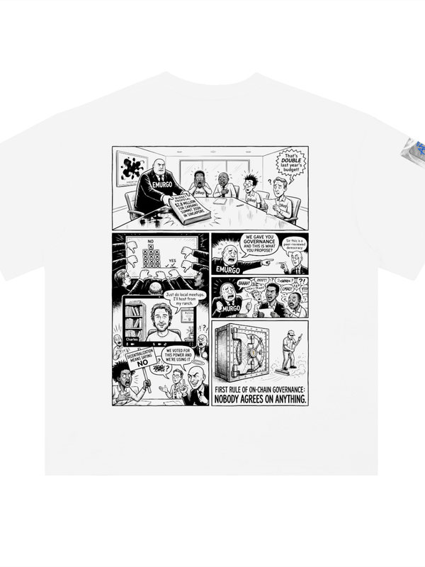 Cardano T-Shirt — On-Chain Governance — Mr. Lined crypto streetwear