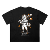 BONK Community Bat T-Shirt — Solana's Bark Solana's Bite Dark Variant