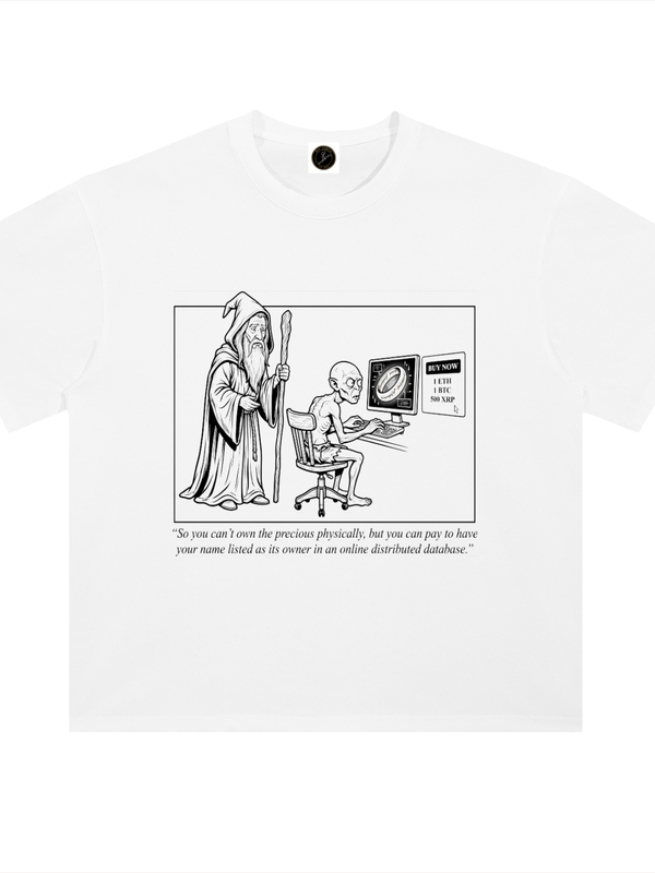 Web3 T-Shirt — My Precious NFT Satire — Mr. Lined crypto streetwear