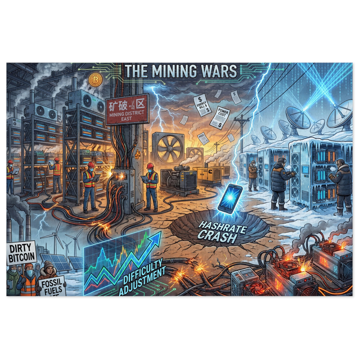 Crypto Jigsaw Puzzle — Mining Wars Hashrate —  — Mr. Lined