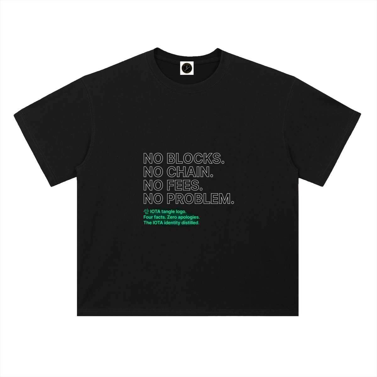 IOTA T-Shirt — No Blocks, No Fees —  — Mr. Lined