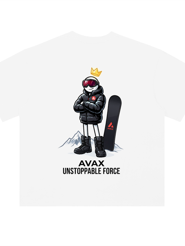 Avalanche T-Shirt — Unstoppable Force — Mr. Lined crypto streetwear