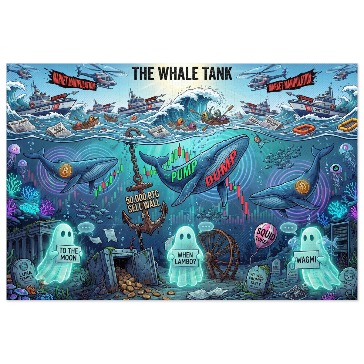 Crypto Jigsaw Puzzle — Whale Tank Manipulation —  — Mr. Lined