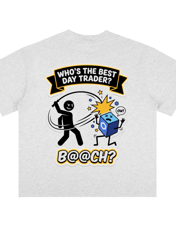Chainlink T-Shirt — Best Day Trader, B@@CH? — Mr. Lined crypto streetwear