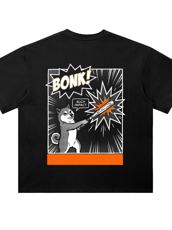 BONK T-Shirt — Such Impact — Mr. Lined crypto streetwear