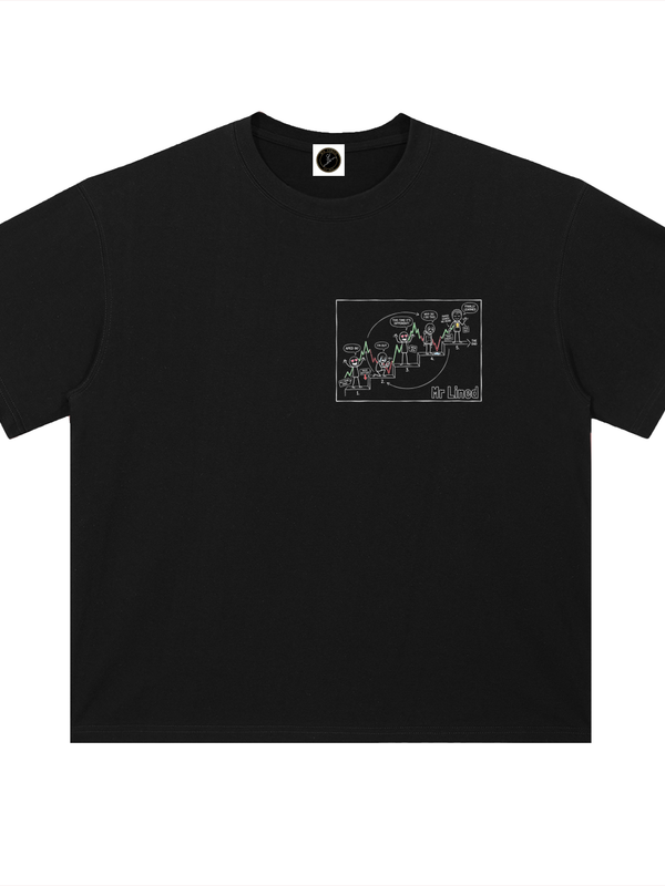 Dogecoin This Is A Revolution T-Shirt — Doge In Beret Dark Variant — Mr. Lined crypto streetwear