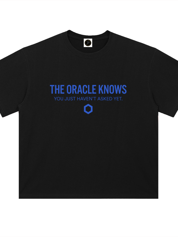 Chainlink T-Shirt — The Oracle Knows — Mr. Lined crypto streetwear