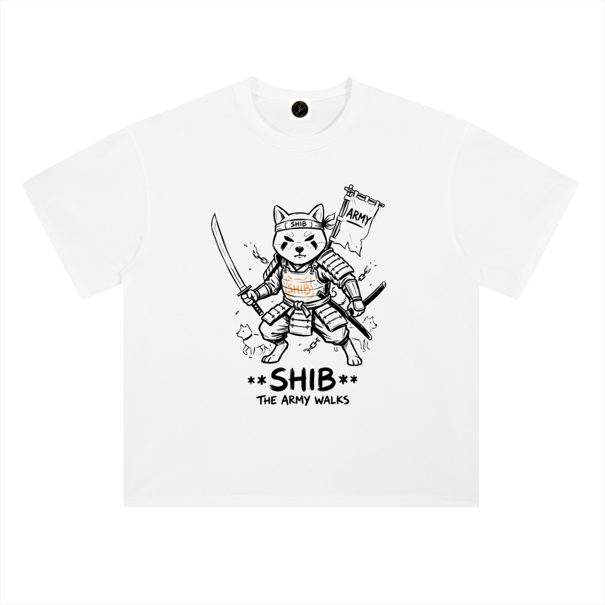 Shiba Inu T-Shirt — Samurai Army Walks —  — Mr. Lined
