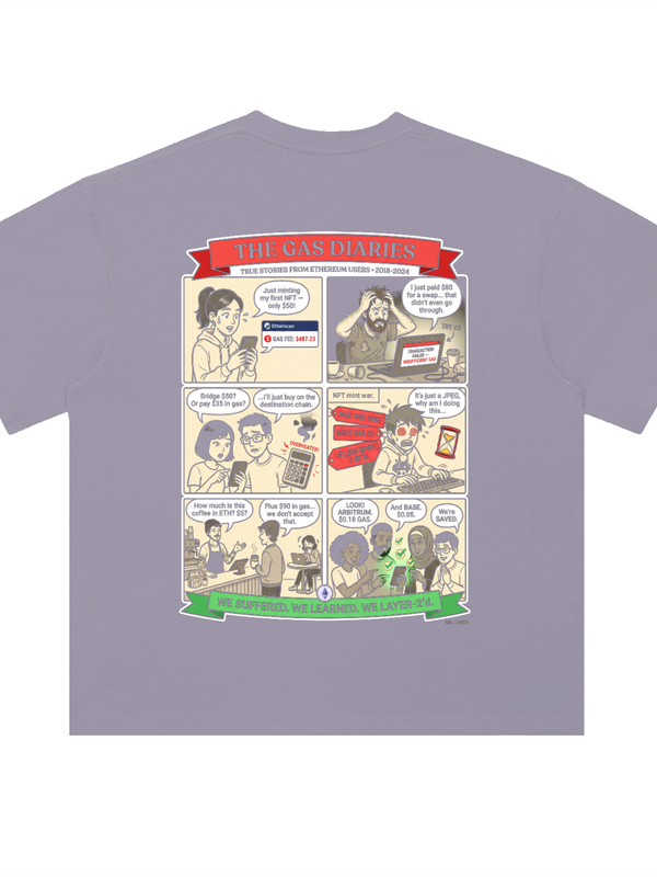 Ethereum T-Shirt — The Gas Diaries — Mr. Lined crypto streetwear