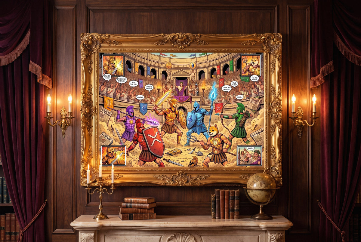 Crypto Jigsaw Puzzle — Coliseum Gladiators —  — Mr. Lined
