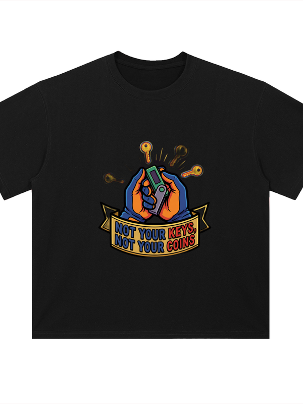 Crypto T-Shirt — Hopium & Copium (Dark) — Mr. Lined crypto streetwear