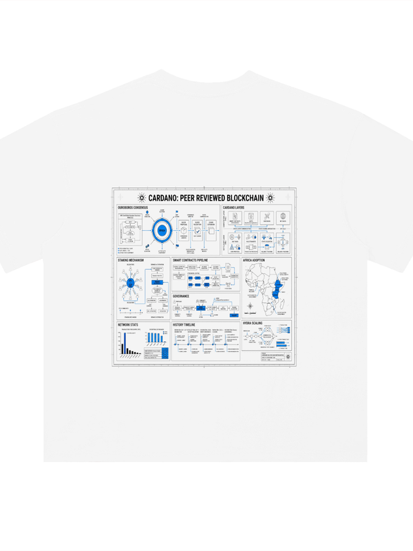 Cardano T-Shirt — Full Architecture Blueprint — Mr. Lined crypto streetwear