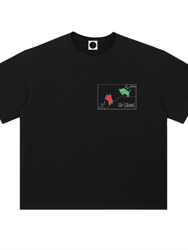 Chainlink Oracles Data Feeds T-Shirt — Truth Connect Lies Crossed Dark Variant — Mr. Lined crypto streetwear