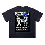 Chainlink Wall Street Came To Us T-Shirt — Swift BlackRock JPM Dark Variant