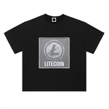 Litecoin T-Shirt — Silver Patch Logo