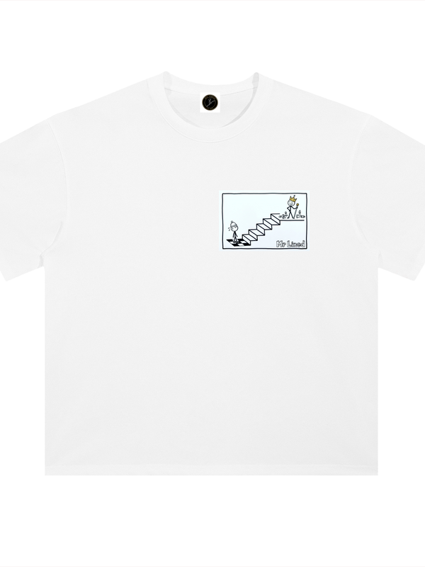 SHIB Much Decentralized Very Community T-Shirt — White Variant — Mr. Lined crypto streetwear