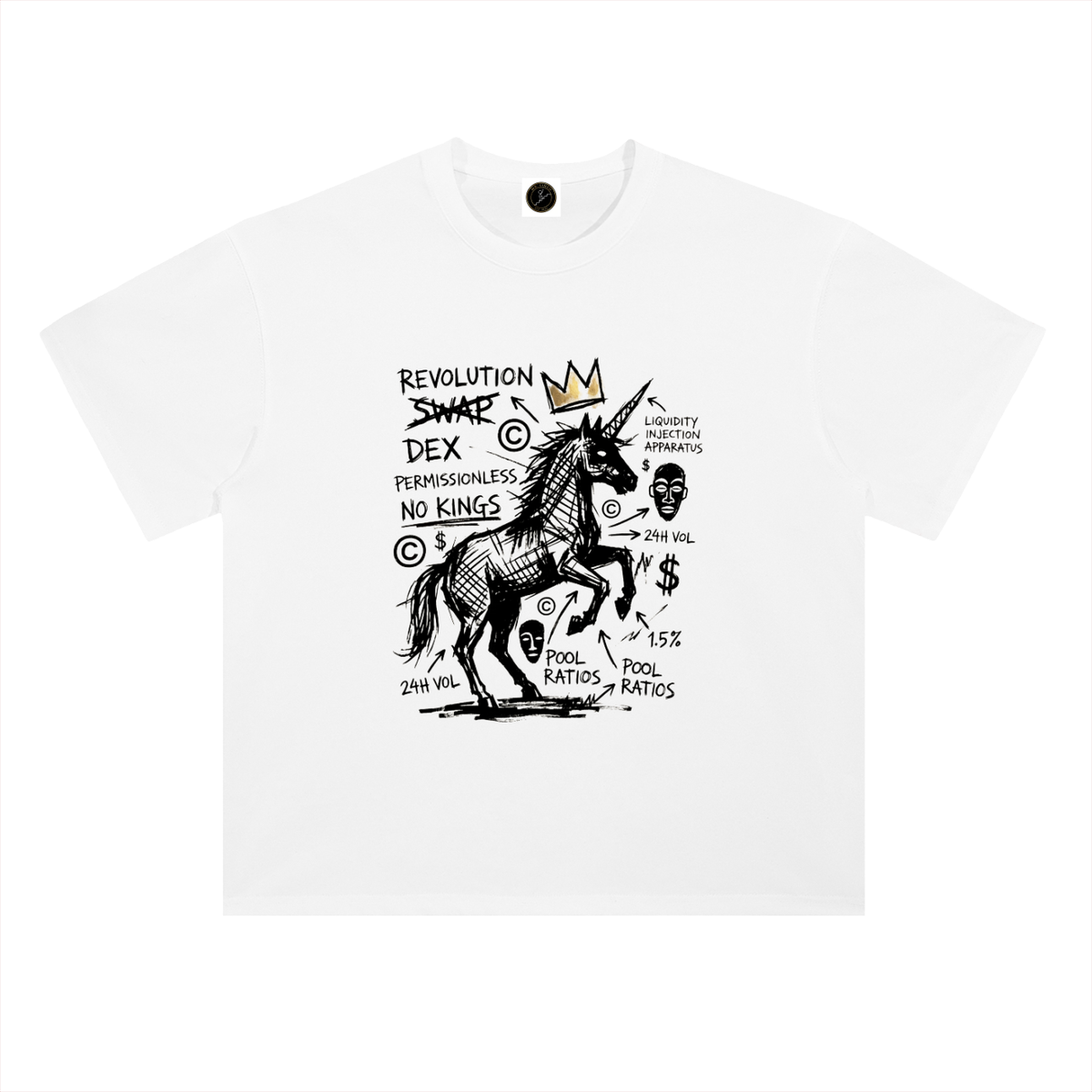 Uniswap T-Shirt — Revolution, No Kings —  — Mr. Lined