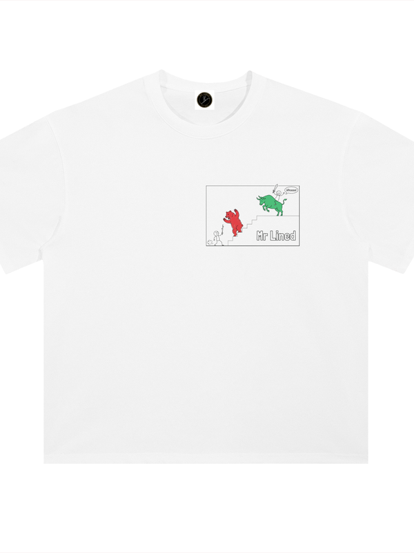 Shiba Inu Who's The Best Day Trader T-Shirt — Bashing The Shiba Light Variant — Mr. Lined crypto streetwear