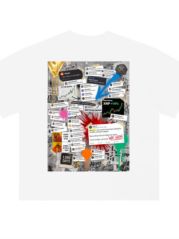 XRP T-Shirt — We Literally Just Won — Mr. Lined crypto streetwear