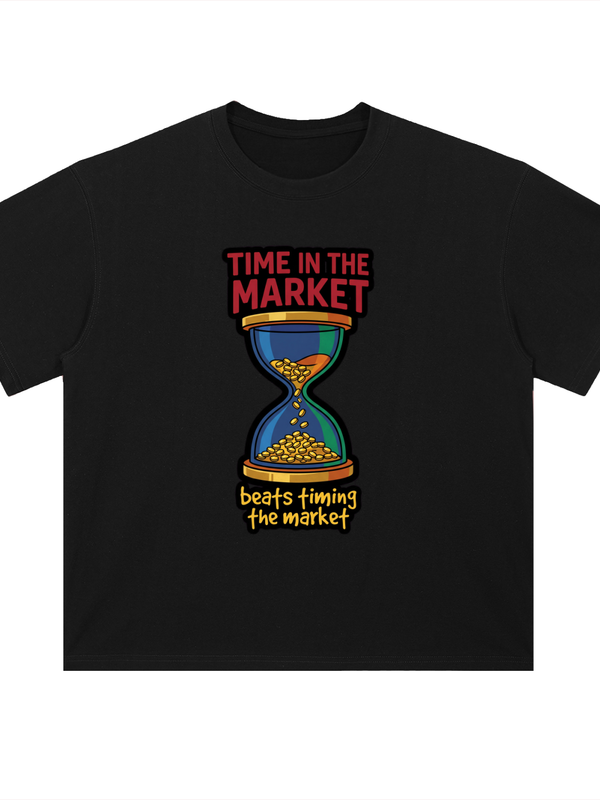 Crypto T-Shirt — Time in the Market — Mr. Lined crypto streetwear
