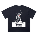 Avalanche AVAX Snow Never Sticks T-Shirt — Mountain Climber Dark Variant