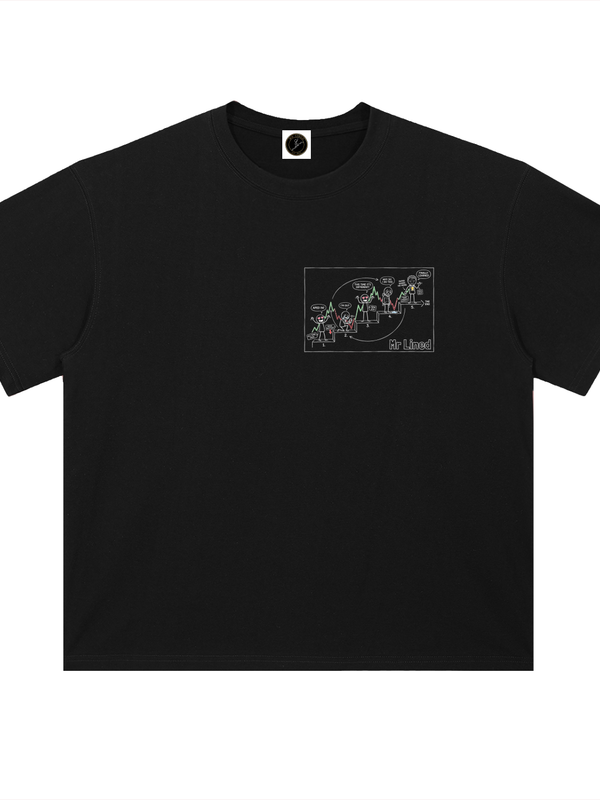 Binance The House Always Wins T-Shirt — CZ Timeline Dark Variant — Mr. Lined crypto streetwear