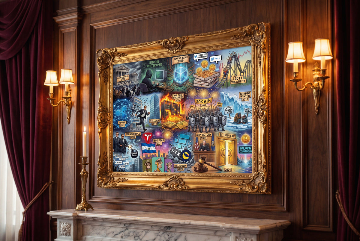 Crypto Jigsaw Puzzle — Bitcoin Timeline Collage —  — Mr. Lined