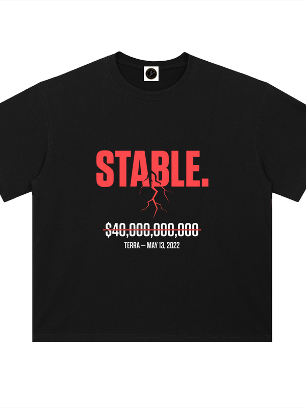 Terra Luna T-Shirt — STABLE, $40B Wiped — Mr. Lined crypto streetwear