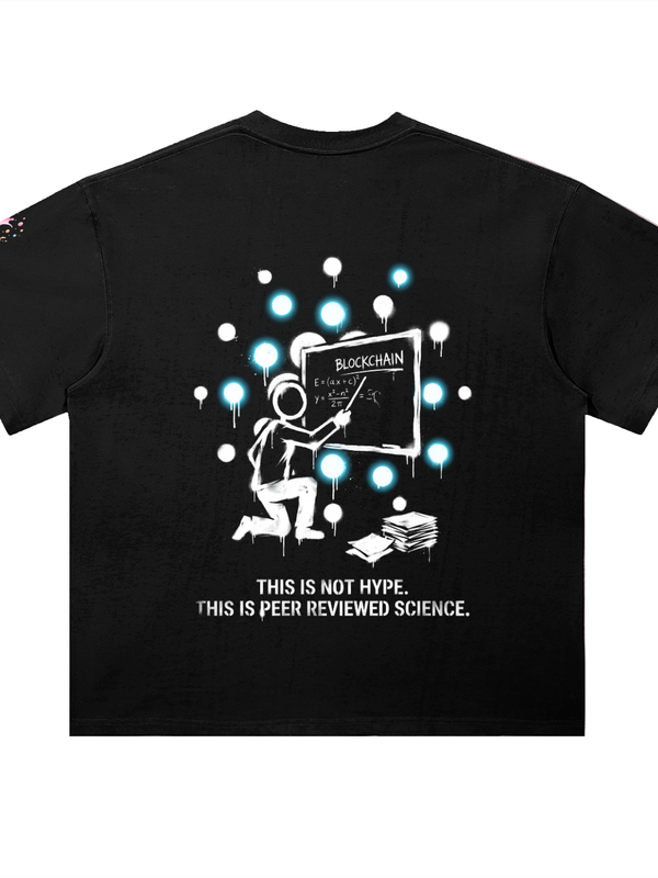 Cardano T-Shirt — Peer Reviewed Science, Dark — Mr. Lined crypto streetwear
