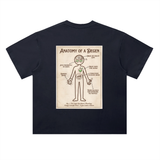 Mr. Lined Logo T-Shirt — Green Stickman Climb