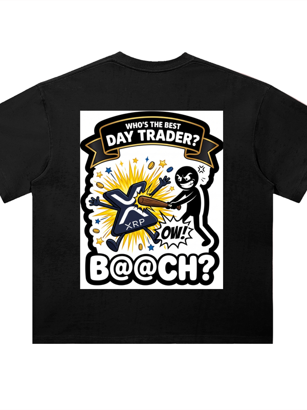 XRP Who's The Best Day Trader T-Shirt — Dark — Mr. Lined crypto streetwear