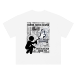 Litecoin Lighter Faster Cheaper T-Shirt — Digital Silver White
