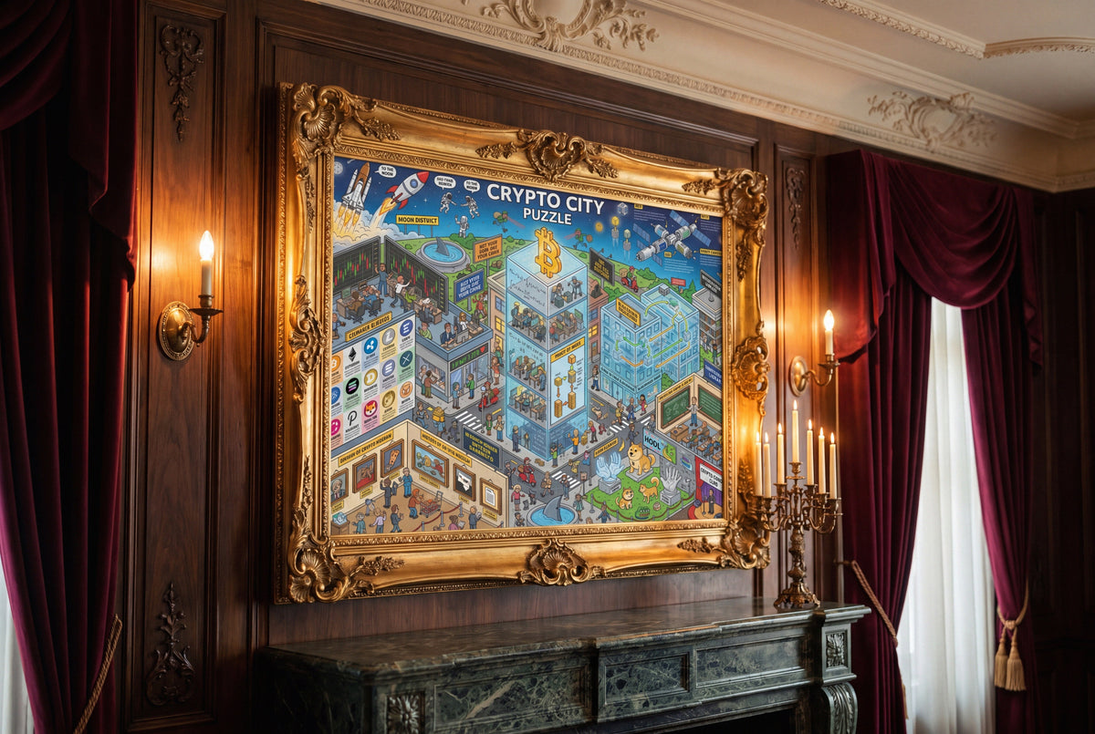 Crypto Jigsaw Puzzle — City Skyline Bitcoin —  — Mr. Lined