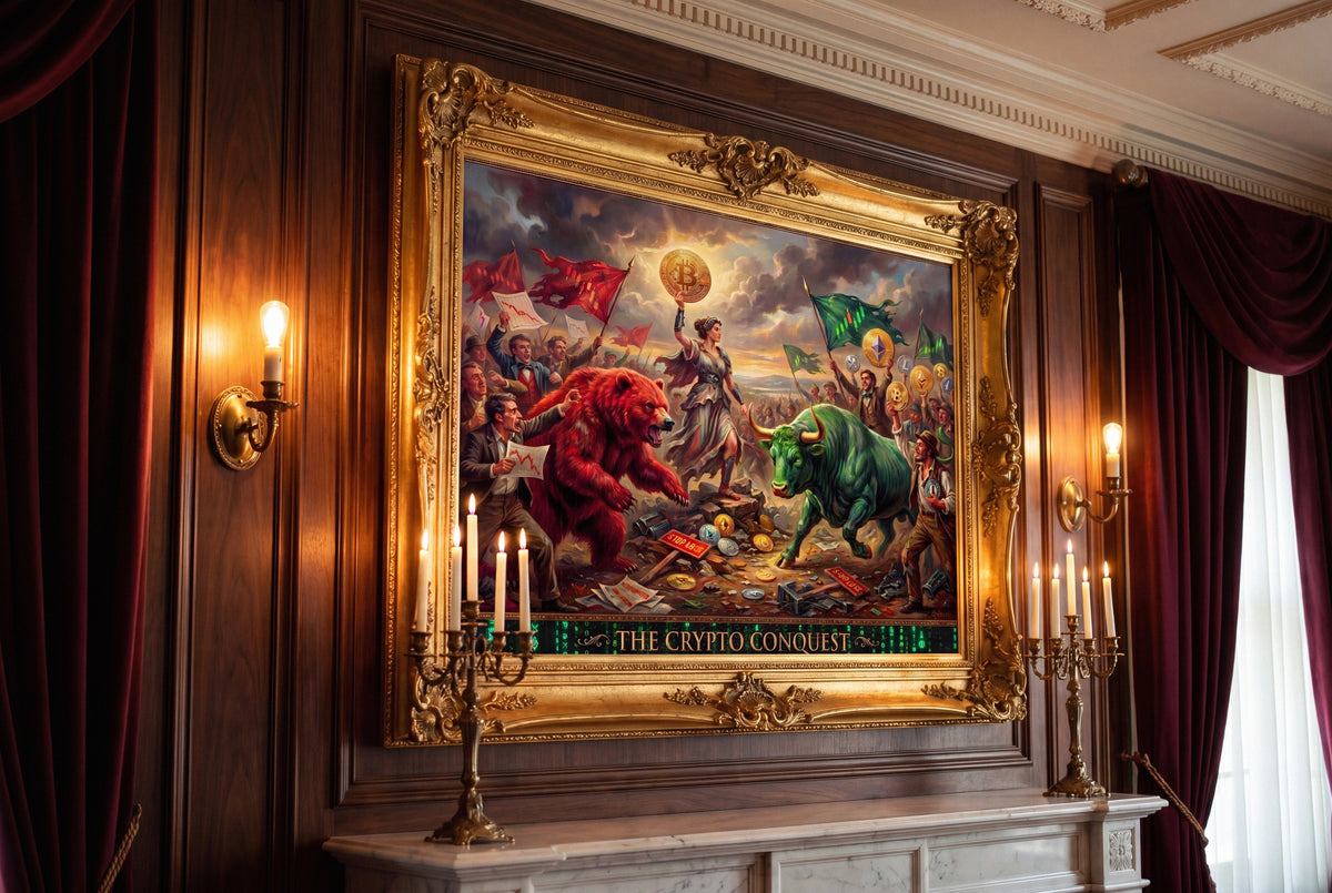 Crypto Jigsaw Puzzle — Renaissance Bull vs Bear —  — Mr. Lined