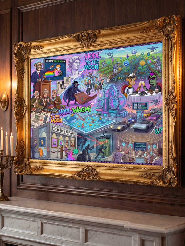 Crypto Jigsaw Puzzle — HODL to the Moon 1000pc — Mr. Lined crypto streetwear