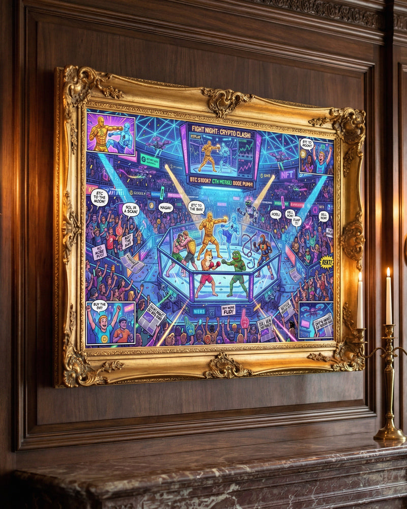 Crypto Jigsaw Puzzle — Neon Fight Night