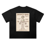 Mr. Lined Logo T-Shirt — Green Stickman Climb