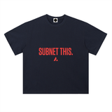 Avalanche AVAX Subnet This T-Shirt — Red Block Type Dark Variant