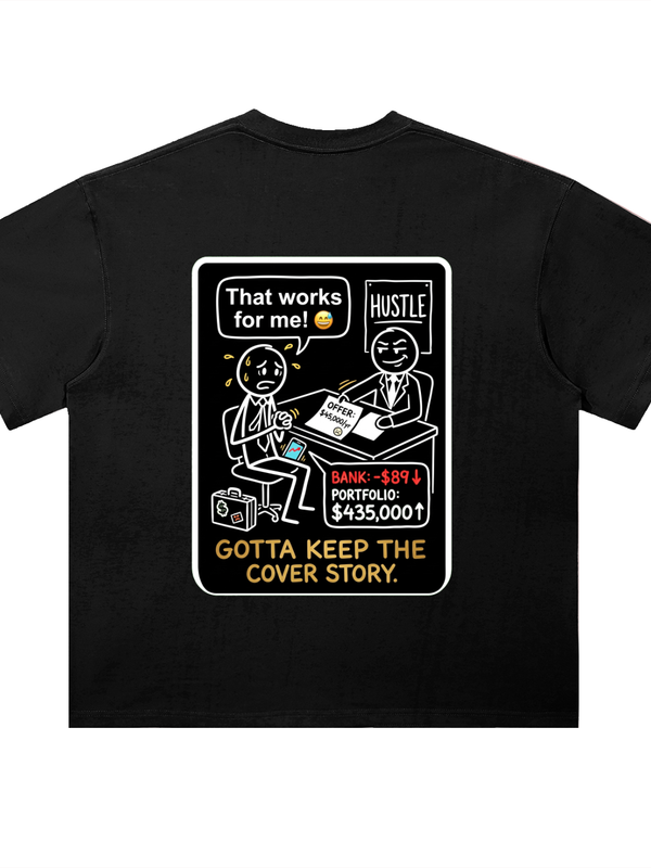 Crypto T-Shirt — Money Bag Saw, Print the Bag — Mr. Lined crypto streetwear