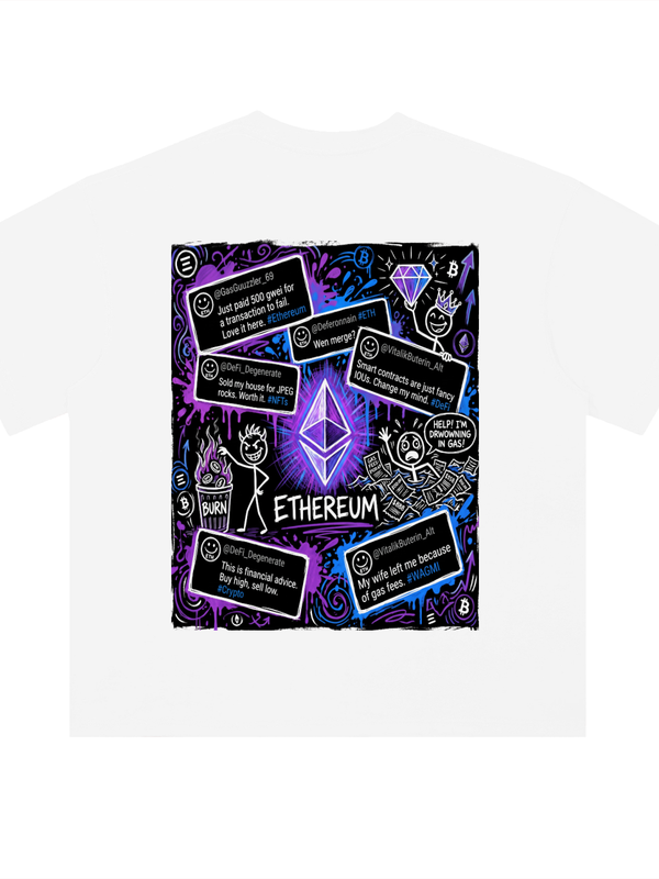 Ethereum T-Shirt — Crypto Twitter Collage — Mr. Lined crypto streetwear