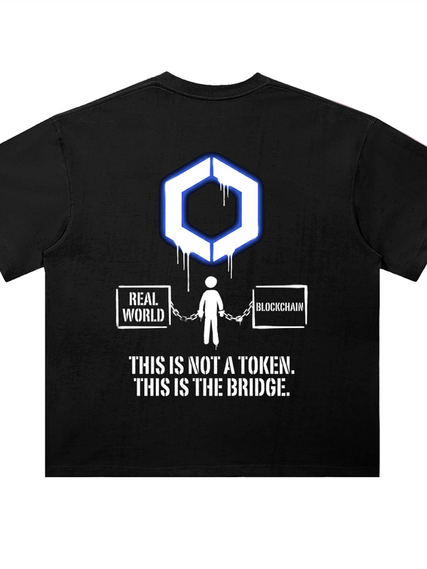 Chainlink T-Shirt — Not a Token, The Bridge — Mr. Lined crypto streetwear