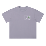 Mr. Lined Logo T-Shirt — Green Stickman Climb