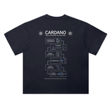 Cardano Peer Reviewed Blockchain T-Shirt — Flowchart Dark Variant