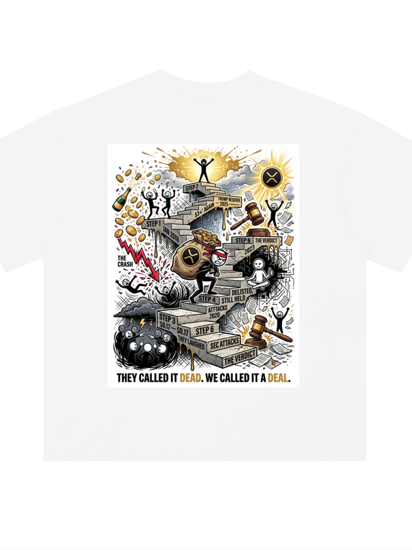XRP T-Shirt — They Called It Dead — Mr. Lined crypto streetwear