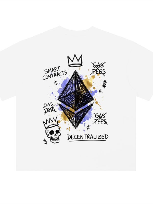 Ethereum T-Shirt — Basquiat Sketch — Mr. Lined crypto streetwear